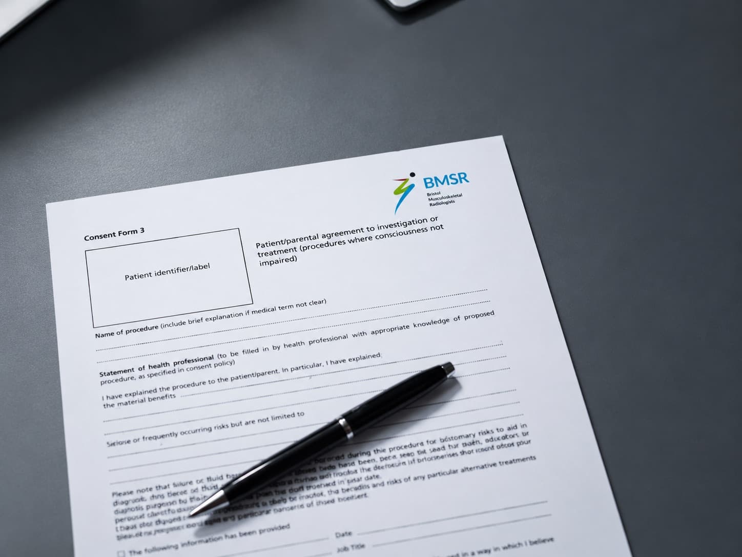Homepage Reassurance — Consent Form